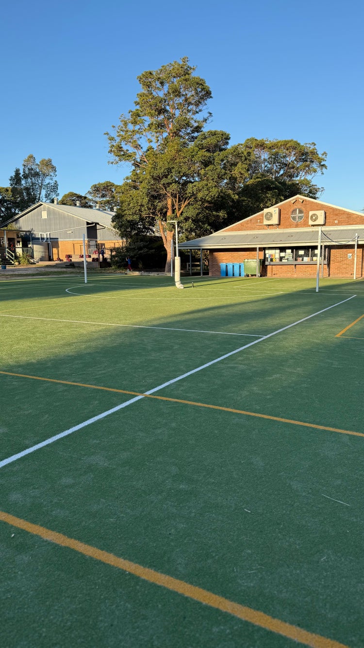 Photo of astro turf soccer field and netball court